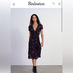Realisation Par The Teale Wrap Dress in Wild Cherry